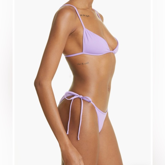 The Attico Triangle Two-Piece Swimsuit in Purple sz L - Picture 4 of 10
